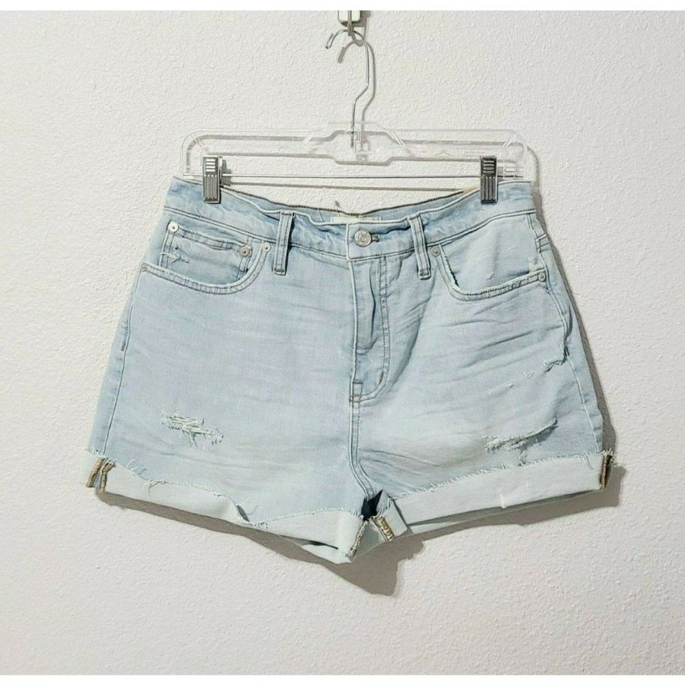 NEW Madewell High Rise Denim Shorts Light Wash